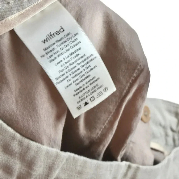 Wilfred Aritzia Cropped Allant Pants Size 4 Stone Beige Drawstring Minimalist - Picture 8 of 11